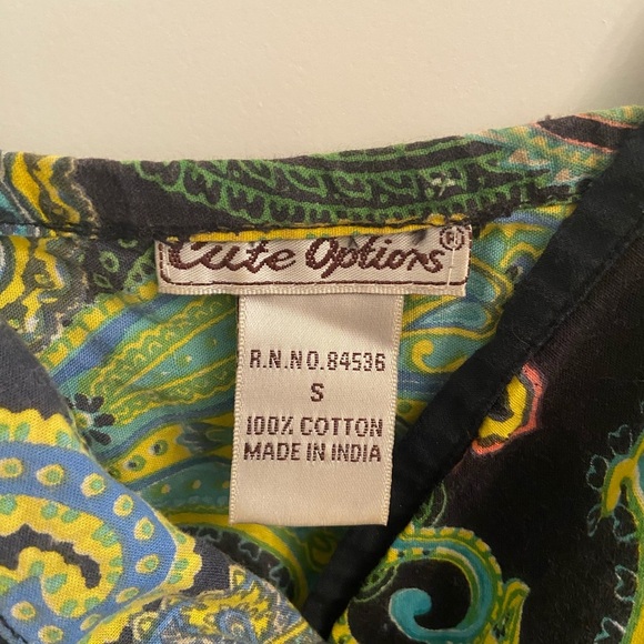 Vintage 90s Paisley Dress - Picture 2 of 6